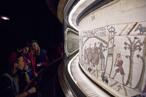 The 70m long Bayeux Tapestry on display