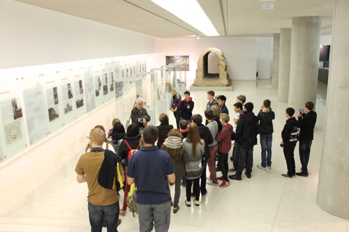 A group of students enjoying a visit to one of the many museums in Berlin