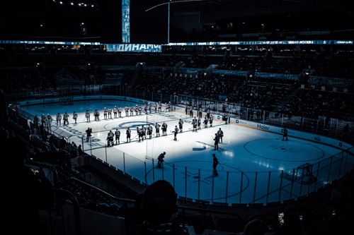 The New York Rangers Ice Hockey team at Madison Square Gardens