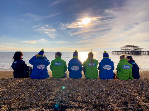 Some of the Equity team enjoying a day at Brighton beach