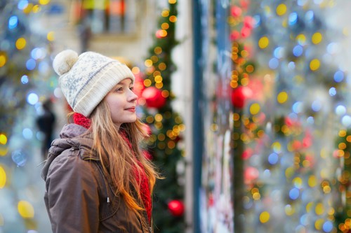 A student enjoying the Christmas Market in Berlin