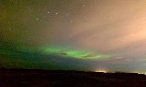 The Northern Lights, as seen on a previous trip just outside of Reykjavik